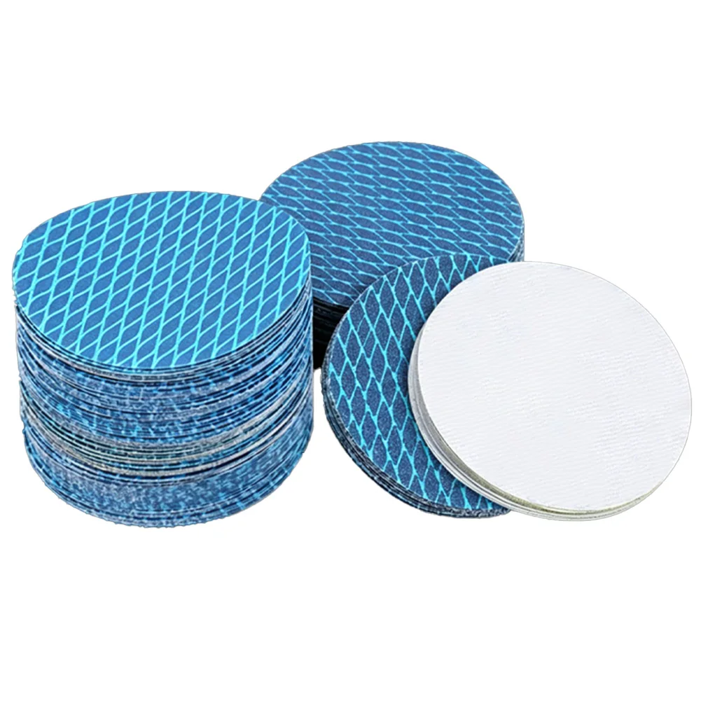 4inch Sandpaper No Holes Rhombus Pattern Alumina Abrasive Discs Anti Clogging Sander Pads For Woodworking Painting Repair Tool