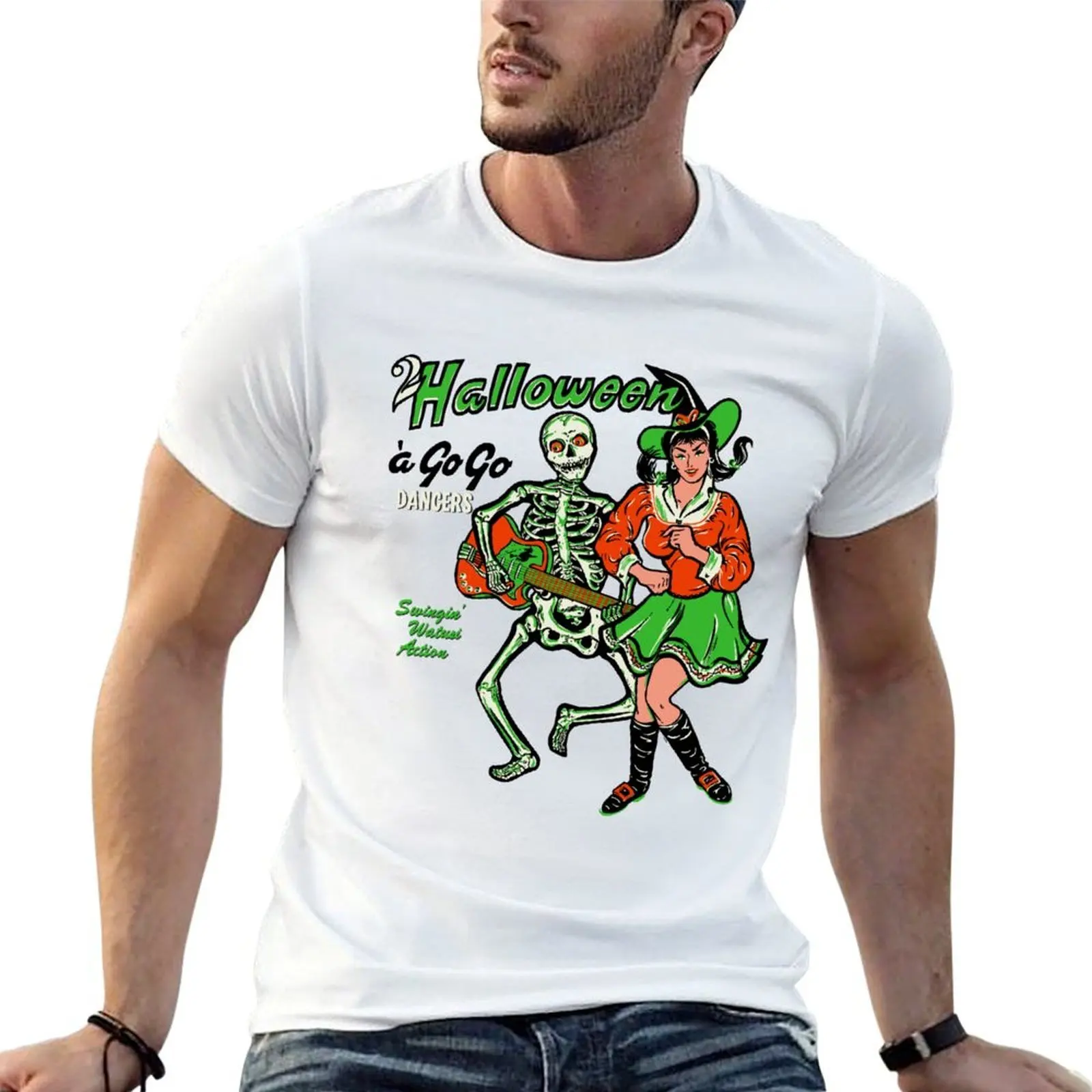 

Vintage Beistle Halloween a Go Go T-Shirt t shirts for man slim fit man t shirt cotton high quality T-Shirt
