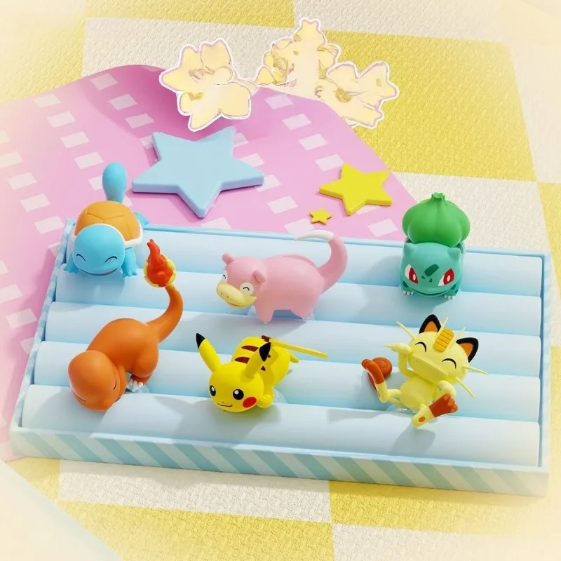 

Новое детское украшение: кольцо с Пикачу и Сквиртл из аниме, милый 3D-стерео кольцо, мультяшная фигурка, оптовая продажа