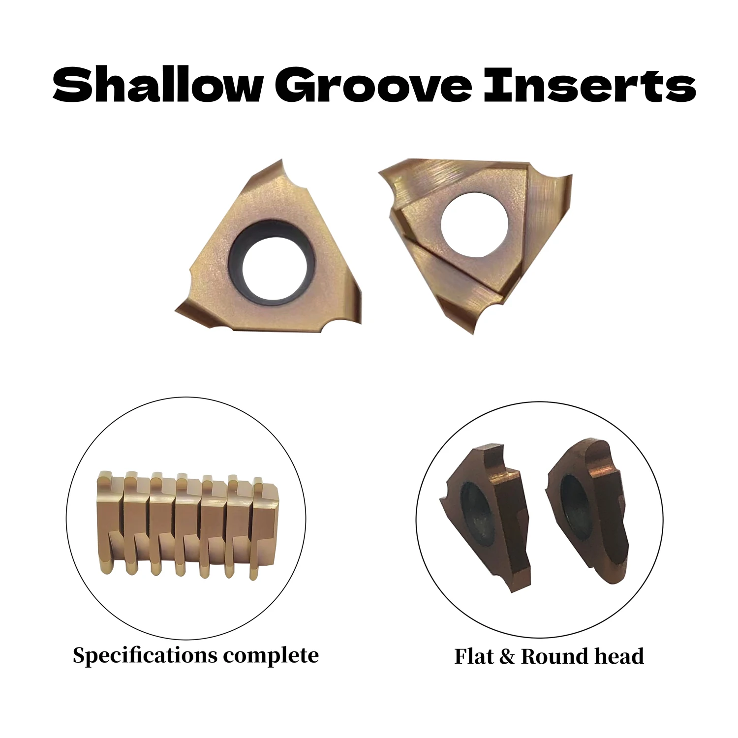 10pcs TGF32R0.3-R1.5 Round head Arc Carbide Grooving Inserts Shallow Grooving Cut-Off Parting Tools for Steel Repalement inserts