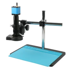 1080P 5.0MP IMX178 WIFI LAN WLAN AP WIFI STA Industrial Video Microscope Camera+180X 300X C Mount Lens + 144 LED Ring Light Set