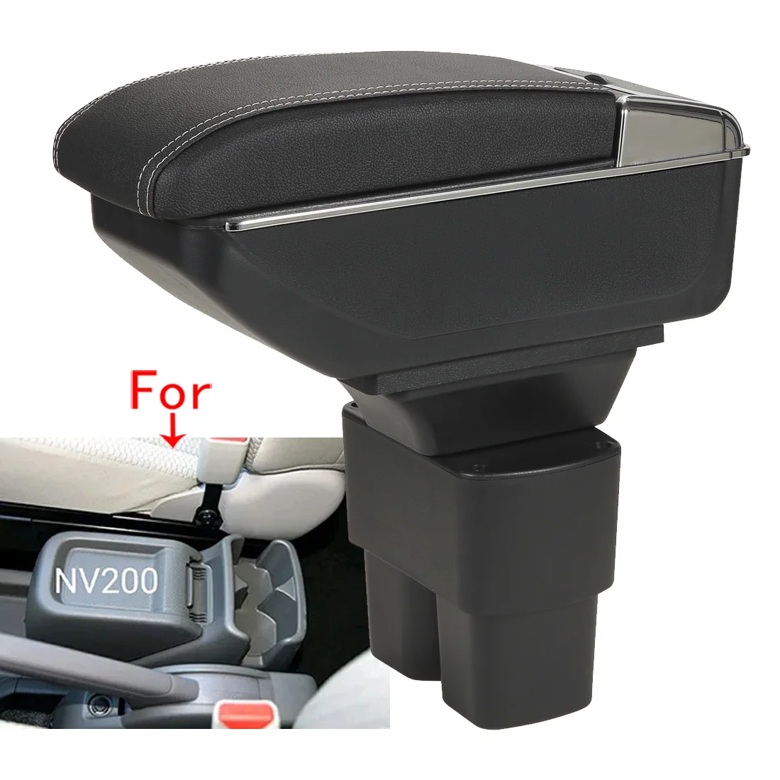 Car Armrest For Nissan NV200 evalia Armrest Box 2019 2011 2013 2014 2015 2016 Retrofit Parts Interior Storage Box Accessories