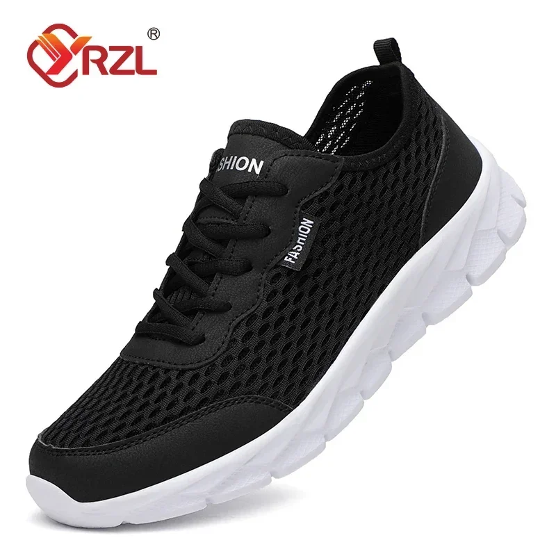 YRZL New Running Shoes for Men Breathable Sports Shoes Light Weight Fashion Summer Plus Size 38-48 Breathable Sneakers for Men