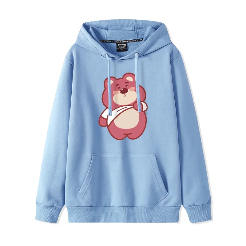 Strawberry Bear Couple Hooded Sweater Women\'s 2024 New Popular Winnie the Pooh Couple Fall Jacket Trendy Brand Hoodie Jacket