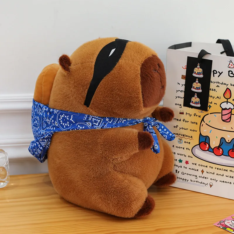 Kawaii Capybara peluche bambola di pezza portachiavi appeso decorazione per bambini compleanno regalo di Natale simpatico peluche animale per bambini