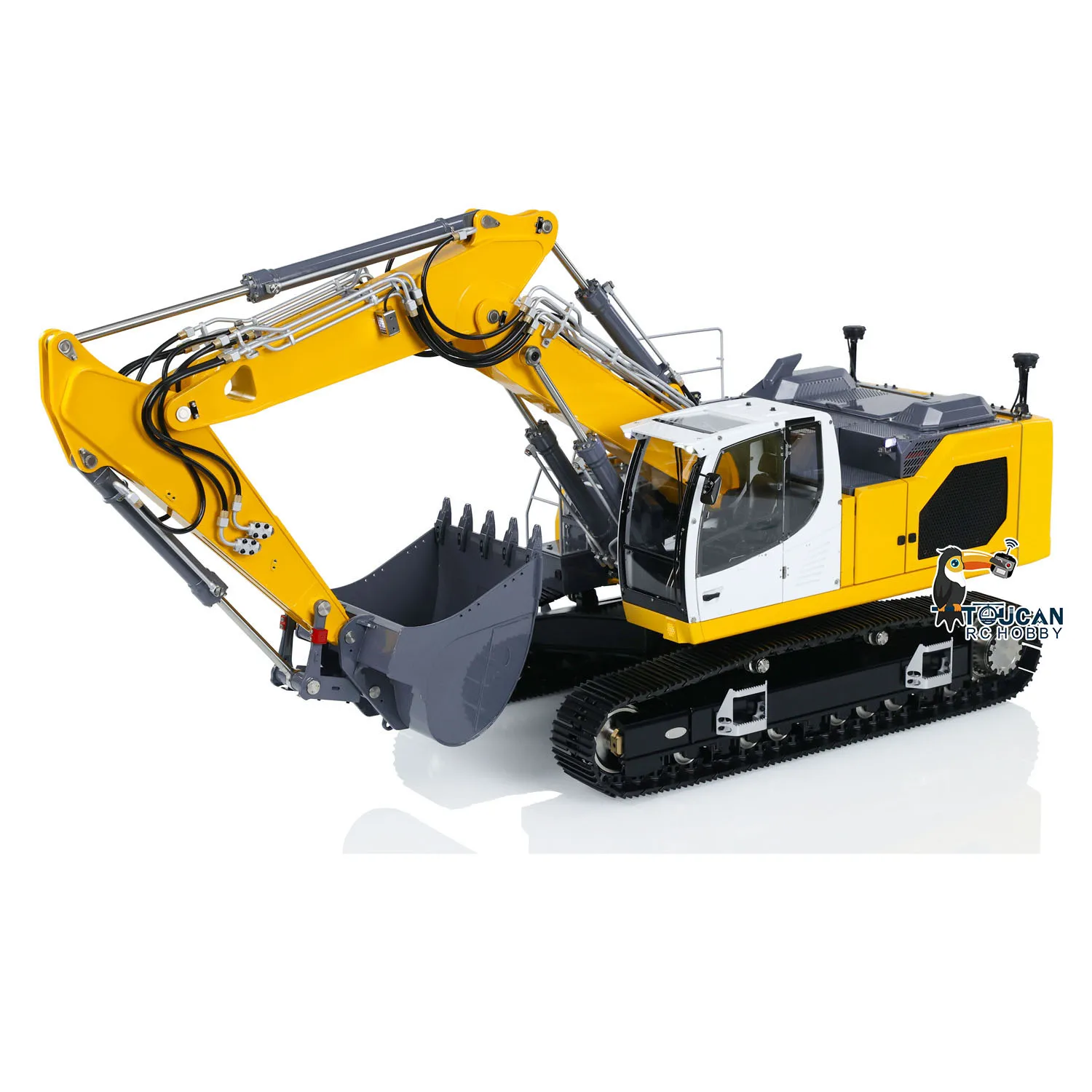 LESU 945 1/14 RC Excavator Metal 3-arm Hydraulic Digger Radio Control Painted Finished Trucks Cars Vehicle Toy Model Gifts