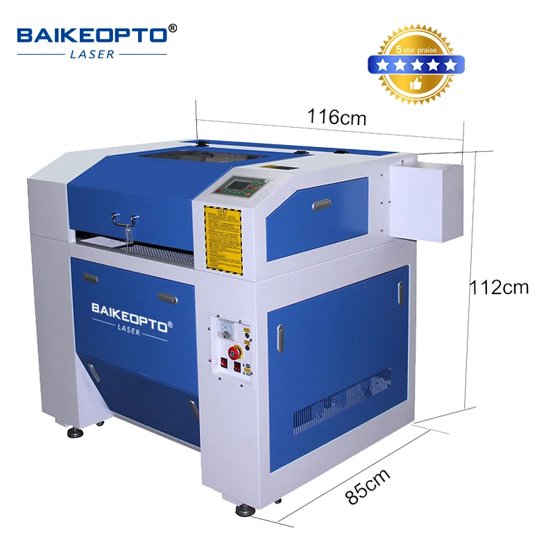 เครื่องแกะสลักเลเซอร์ CO₂ รุ่น BK-K6040C 50w-130w สำหรับตัดไม้ อะคริลิค หนัง พื้นที่ทำงาน 600x400 มม.