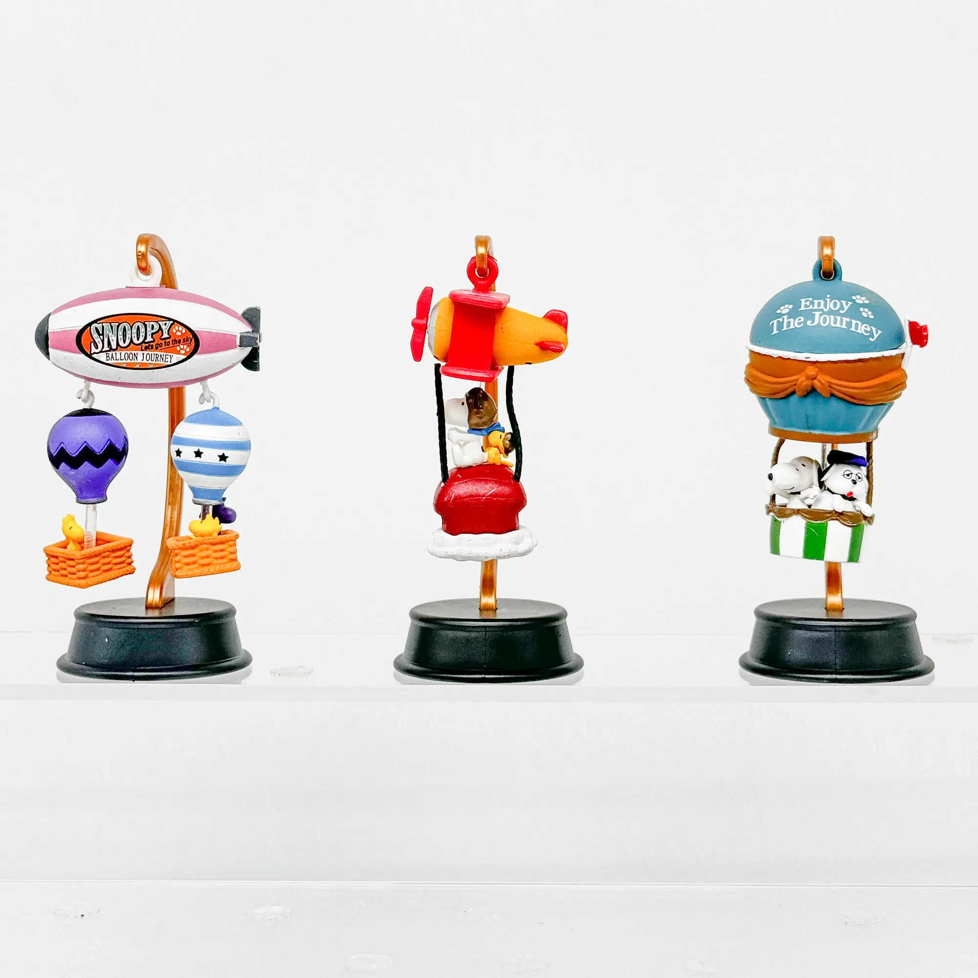 REMENT Miniature Snoopy Balloon Journey Scene Blind Box Toy Desk Decor Collectible Anime PVC Figures Model Kids Gifts