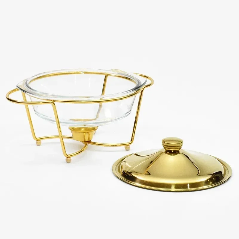 Glass Open Fire Hotel Dry Pot Candle Heating Alcohol Open Stove ware Glass Heating Pot Emotional Heating Furnace