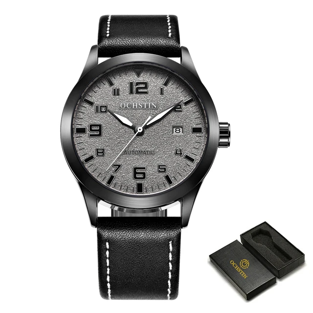 OCHSTIN Mann Mechanische Pilot Armbanduhren Luxus Selbst Wind Leder Mechaniker Männliche Uhr Auto Datum Relogio Masculino Geschenk für Männer