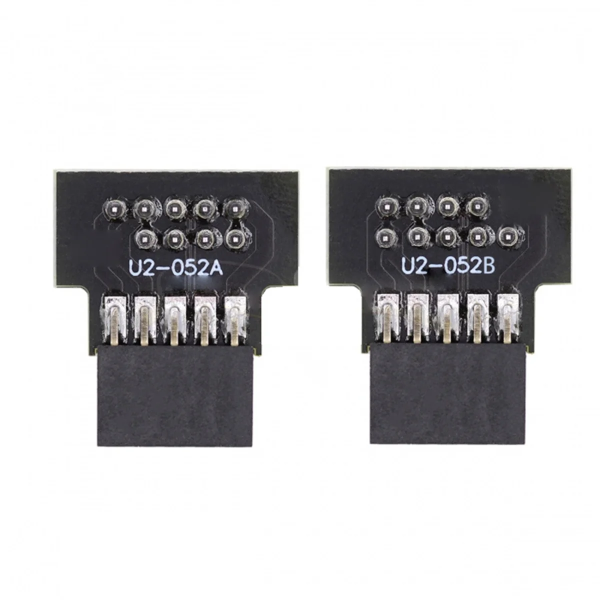 1set Down & Up Angled 90 Degree Male to Female USB 2.0 10Pin 9Pin Header for Motherboard Extension Adapter HOT