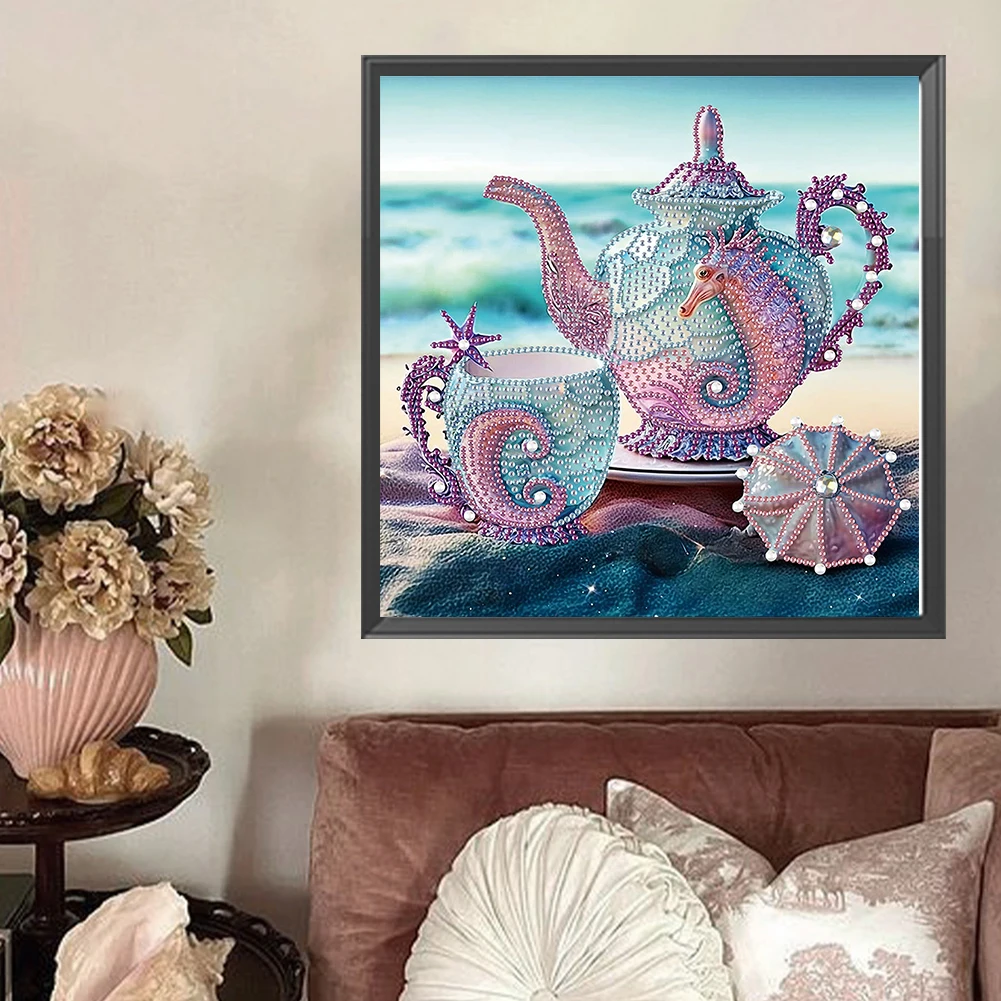 

5D DIY Partial Special Shaped Drill Diamond Painting Kit Beach Art Decoration