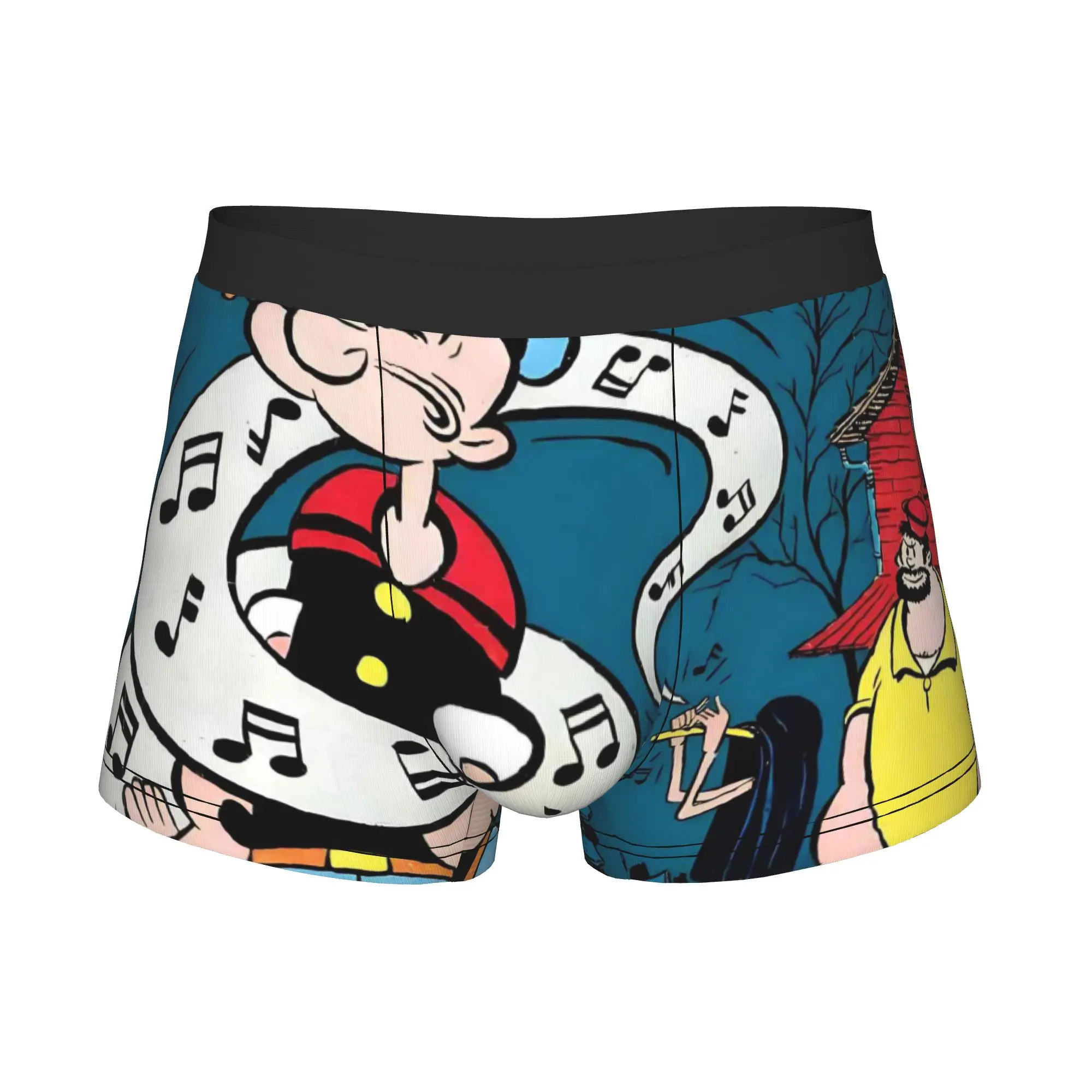 Cool Vintage P-Pop E-Eye The S-Sailor Boxers Shorts Panties Male Underpants Stretch Playing Flute Briefs Underwear