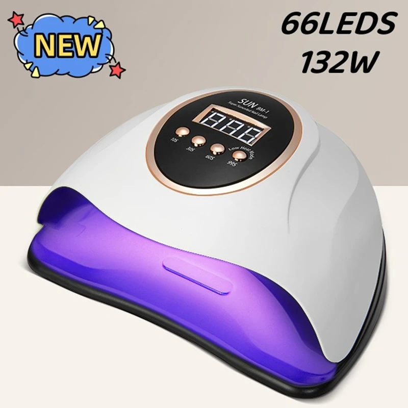 Max UV LED Lamp For Nail Dryer Manicure Nail Drying Lamp 66LEDS UV Gel Varnish With LCD Display UV Lamp For Manicure Salon