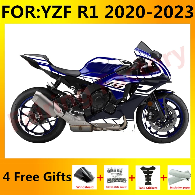 

NEW ABS Motorcycle Injection full Fairing Kit fit For YZF R1 YFZ-R1 R1M 2020 2021 2022 2023 Bodywork Fairings kits blue white