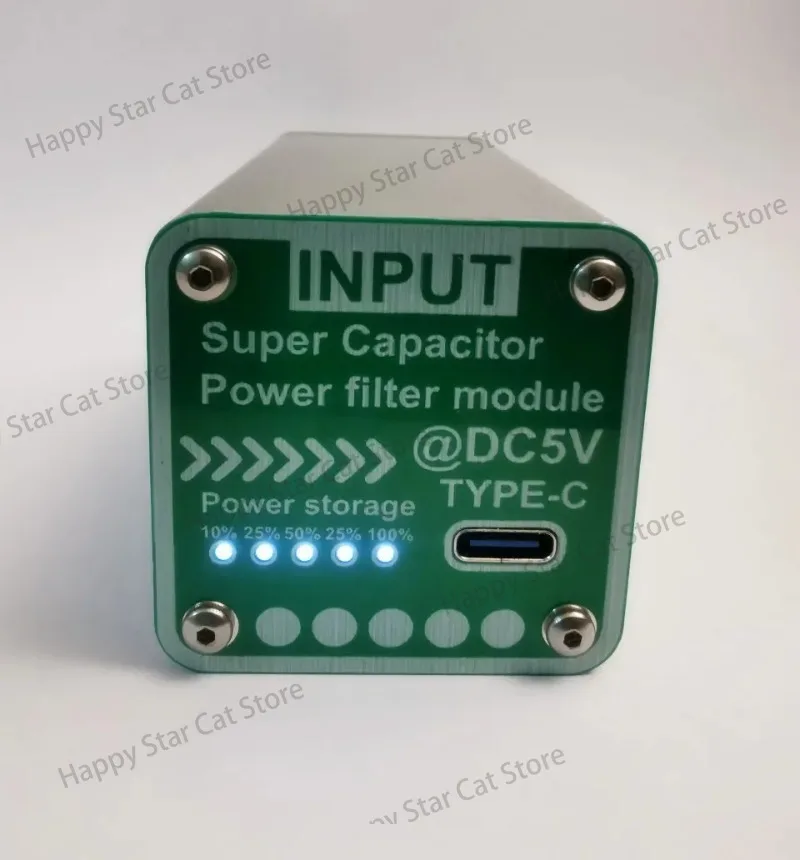 DC 5V Power Filter Module Supercapacitor Filtering For Raspberry Pi Power Storage Type C Input and Output
