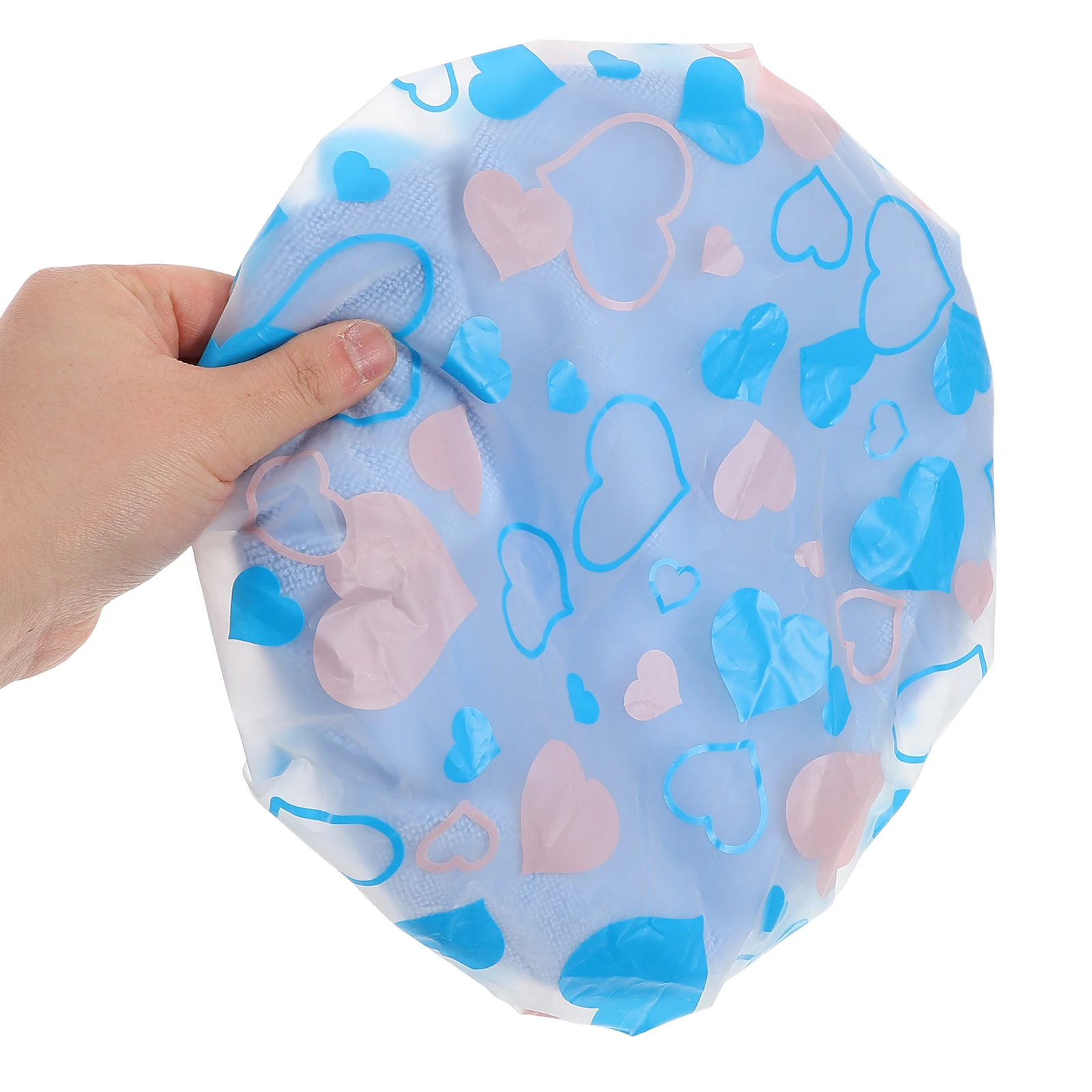 

Shower Cap Bathing Spa Hair Cover Heart Shaped Thick Towel Reusable Coral Fleece Womens Fashion Cute Dry Curly Hair Bonnet