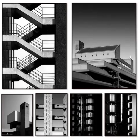 Lloyd's Building, British Library, Barbican Center for Photography, New York City, London architectural prints decorative poster