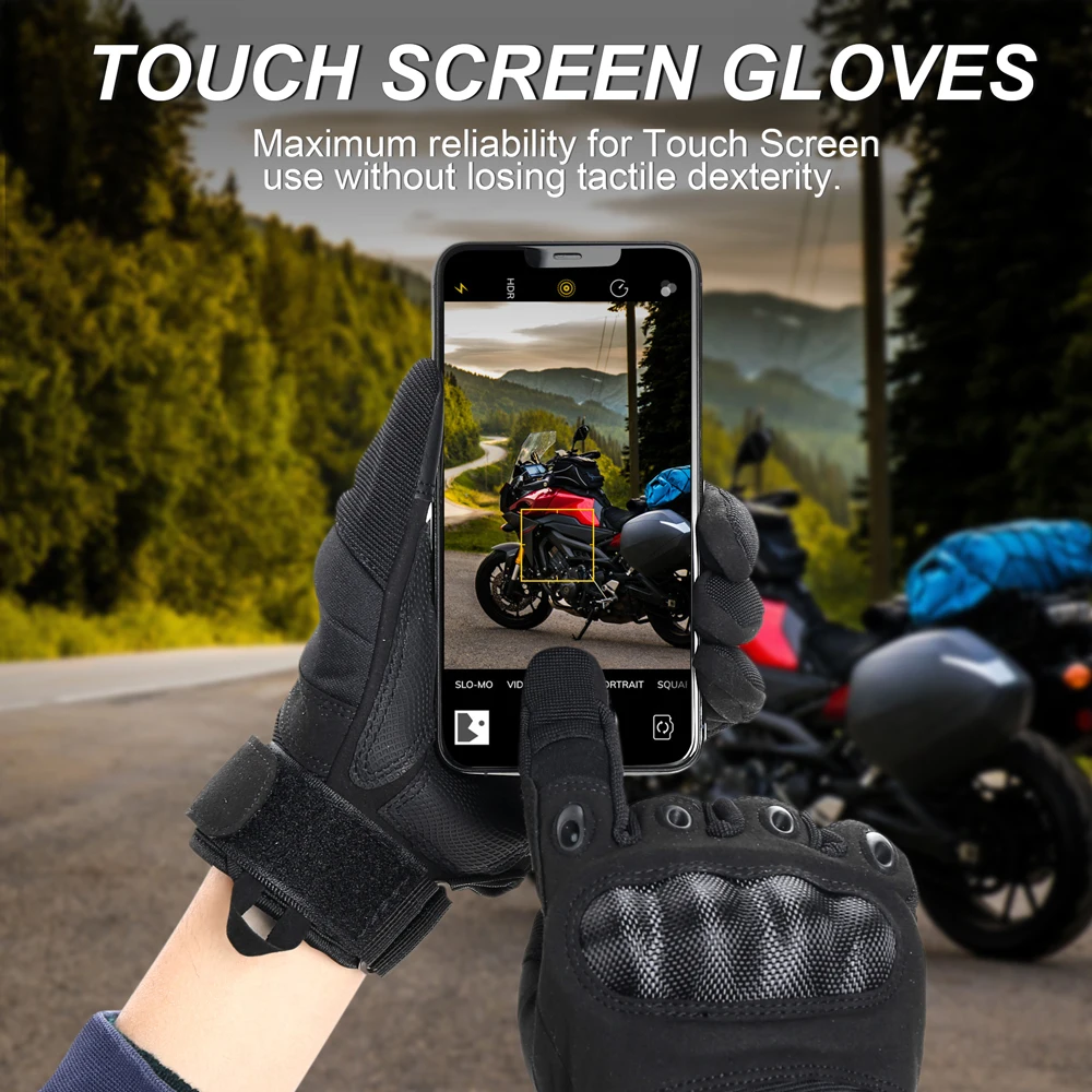 Motorcycle Full Finger Gloves Men Touch Screen Breathable Motorbike Riding Motocross Moto Racing Biker Enduro Protective Gear