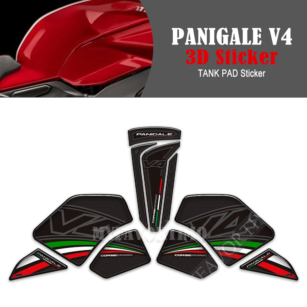 

For Ducati PANIGALE V4 S R V4R SP 1100 Motorcycle Fuel Oil Tank Pad Protector 3D Stickers Decals Kit