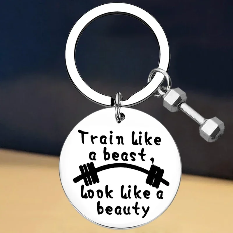 New Workout Gift Keychain Fitness Gift Key Rings Bodybuilder Gifts