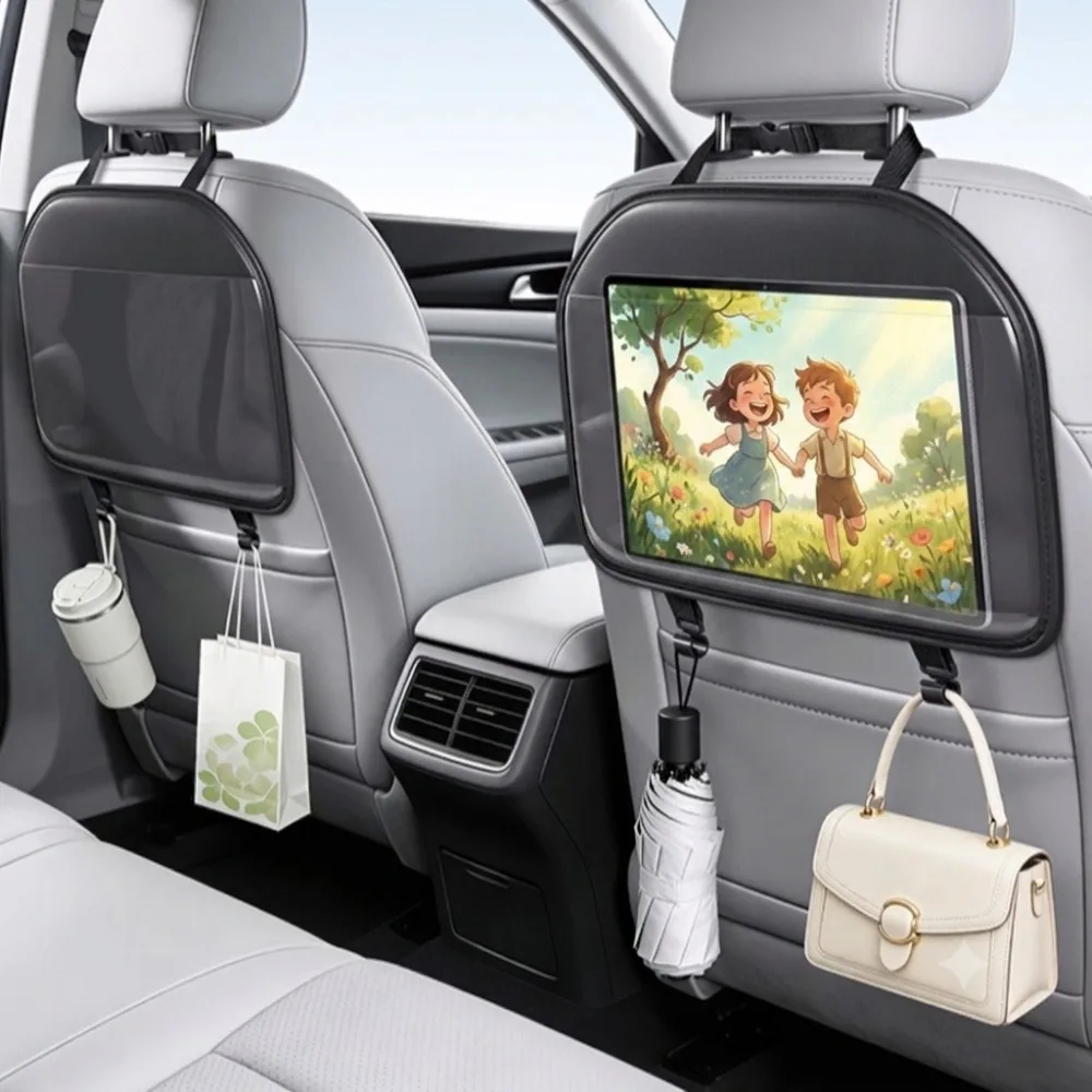 1/2 Piece New Car Storage Hanging Bag for the Back of the Car Seat, Tablet Holder, a Must-Have Gadget for Long-Distance Road Trips