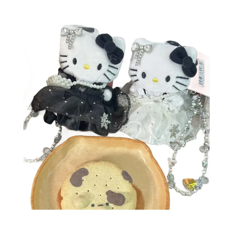 オリジナルブライダルハローキティパフィースカートハンドバッグチャームぬいぐるみかわいい漫画バックパックペンダント女の子クリスマスの日の誕生日プレゼント