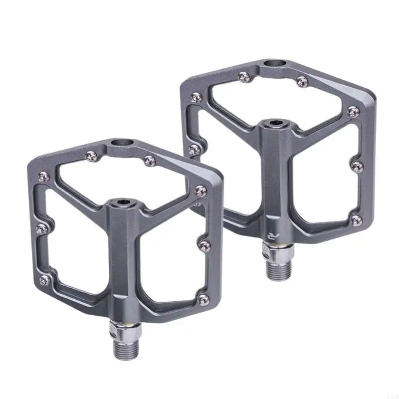 

PXPF Smooth Bearings Cycling Pedals Nonslip Wide Flat Pedals for Road Bicycles