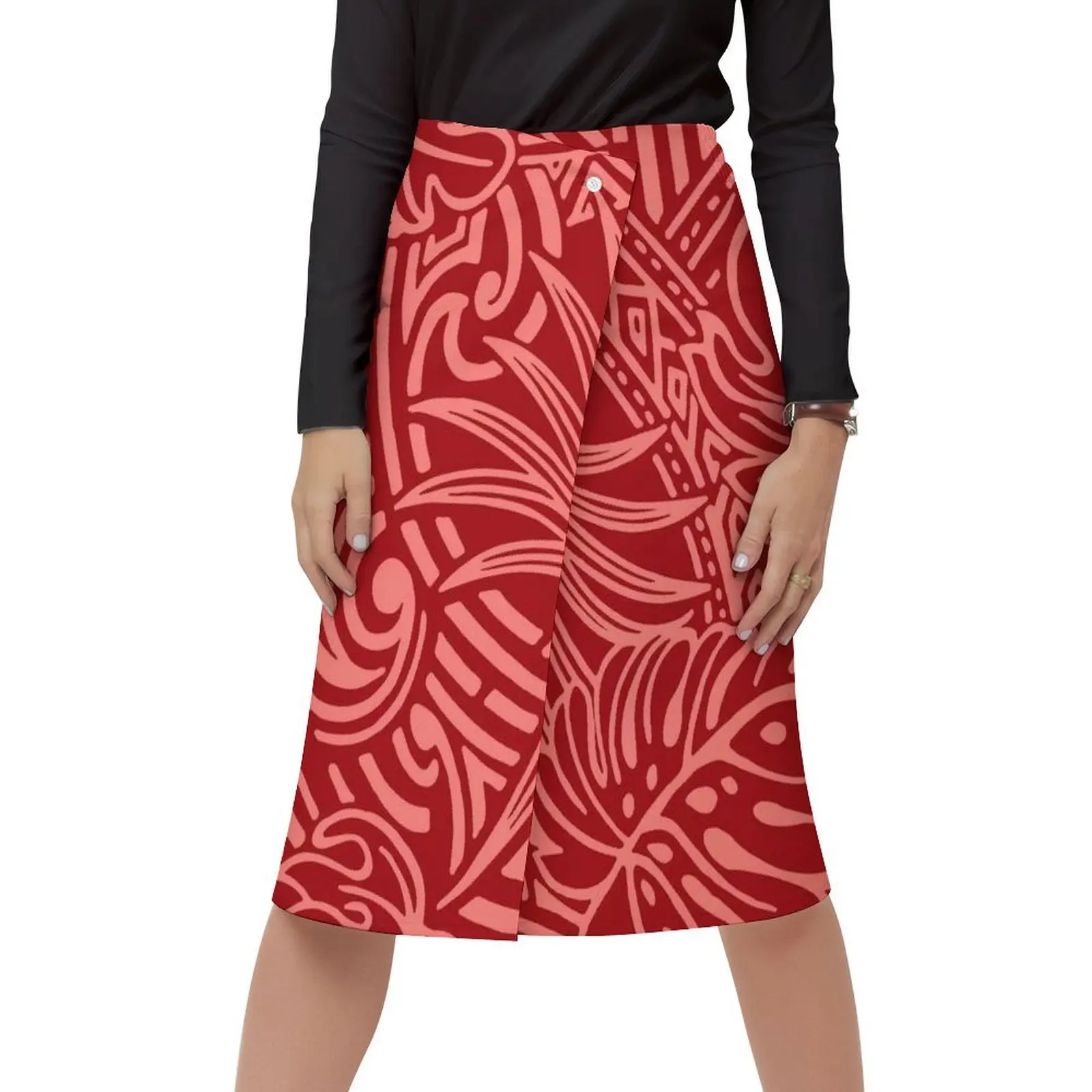 Jupes polynésiennes personnalisées pour femmes, nouveau Design, Costume de danse, robe de plage, vacances, taille haute, jupes trapèze pour femmes