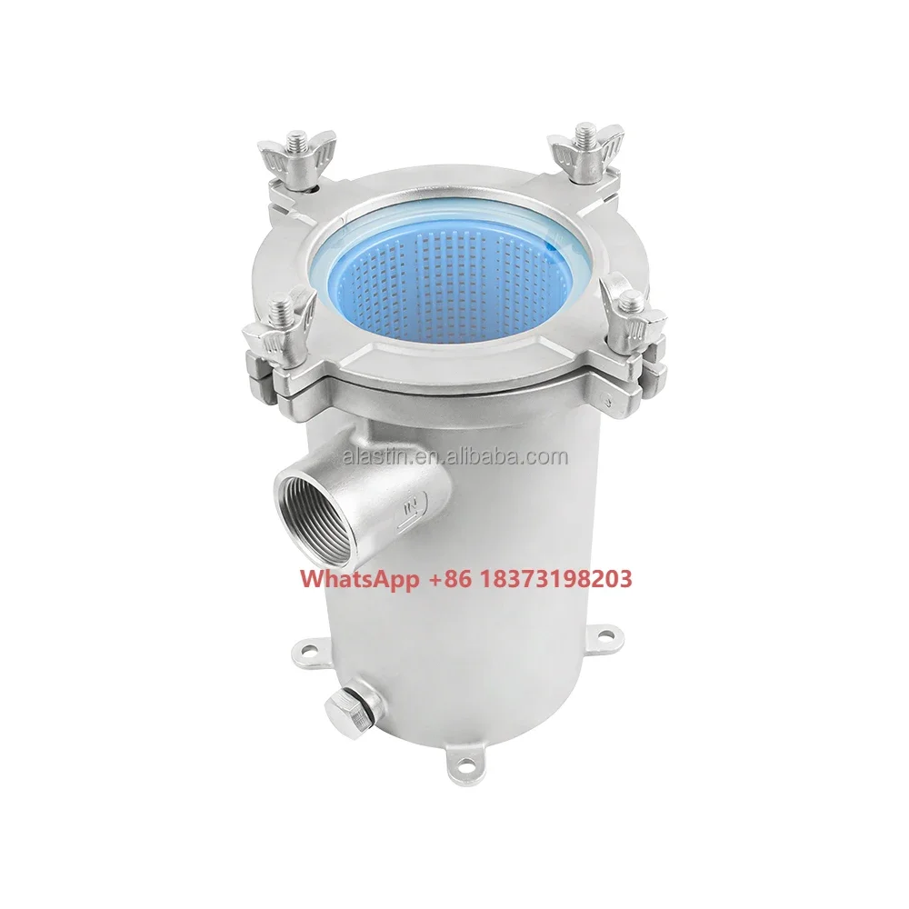 Marine Boat Accessories 316L Stainless Steel Seawater Strainer Side in Side Out Top Window for Boat