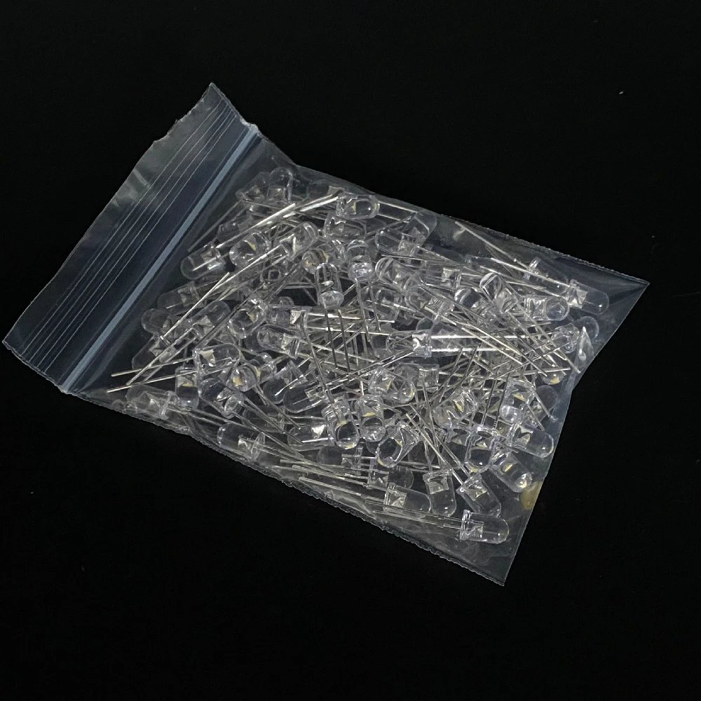 100Pcs/lot 3MM 5MM Light Emitting Diodes Electronics Kit F3 F5 LED Diode Assorted Kit White Green Red Blue Yellow