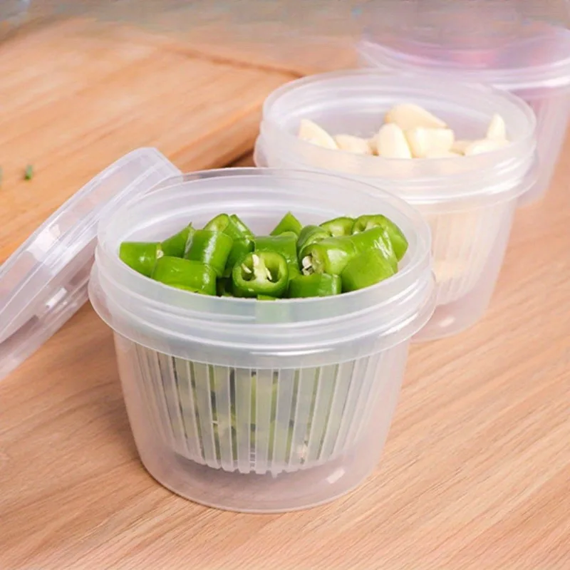 Kitchen Onion,Garlic Storage Box,Refrigerator Onion Preservation Box,Fruit and Food Special Box,Double-layer Preservation Bowl