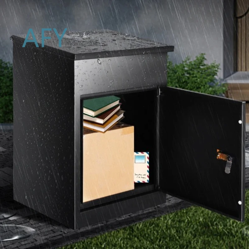 Wall Mounted Anti-theft Mailbox for Outdoor Use IPX3 Waterproof Package Delivery Box for Home Large Storage Locking Mailbox