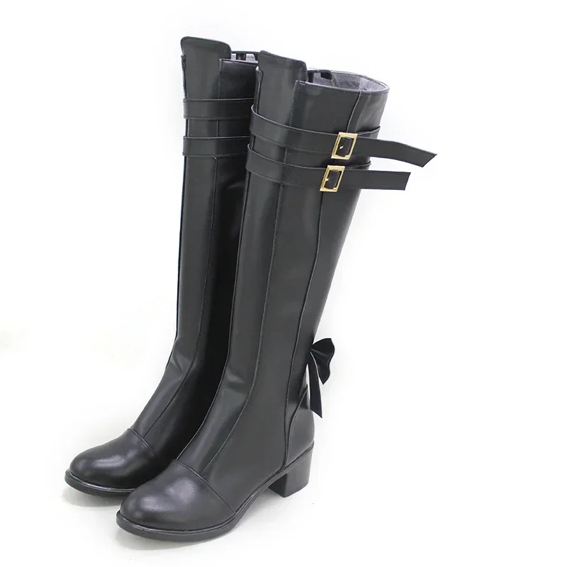 Game Ensemble Stars Nito Nazuna Cosplay Shoes PU Leather Shoes Halloween Carnival Black Boots Cosplay Props Custom Made