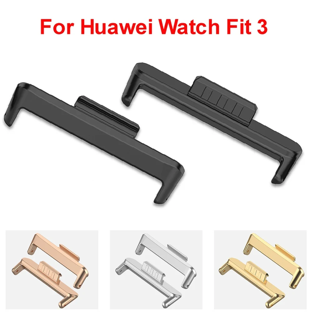 1Pair Adapter For Huawei Watch Fit 3 Watchband Strap Metal Connector Bracelet 316L Stainless Steel 20mm Band Fit3 Accessories