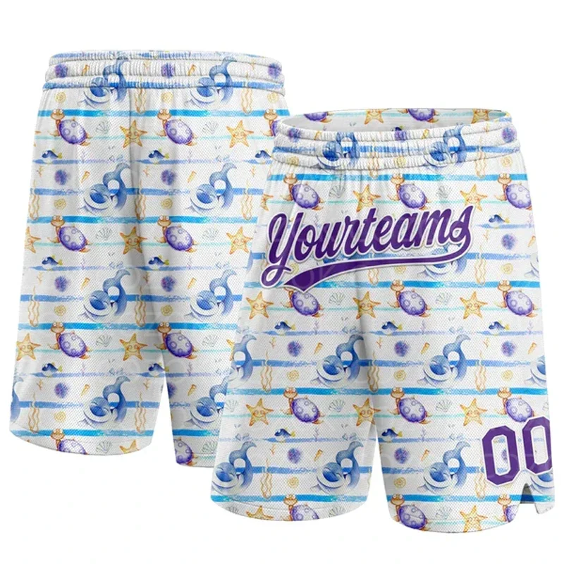 Pantalones cortos de baloncesto auténticos de árbol de coco personalizados, pantalones cortos con estampado 3D para hombre, pantalones cortos de playa de secado rápido con tu nombre para mamá