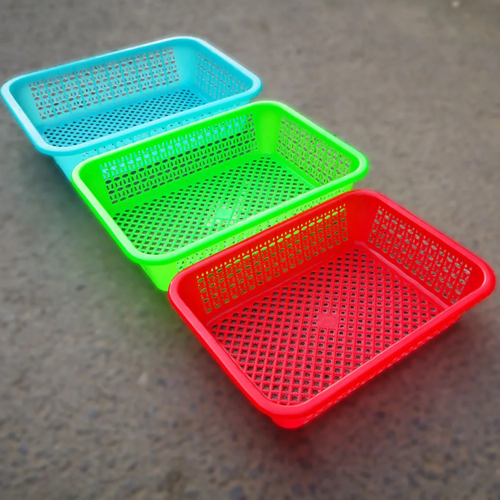 

5 Pcs Storage Baskets Plastic Case Practical Gift Packing Food Home Holder Office