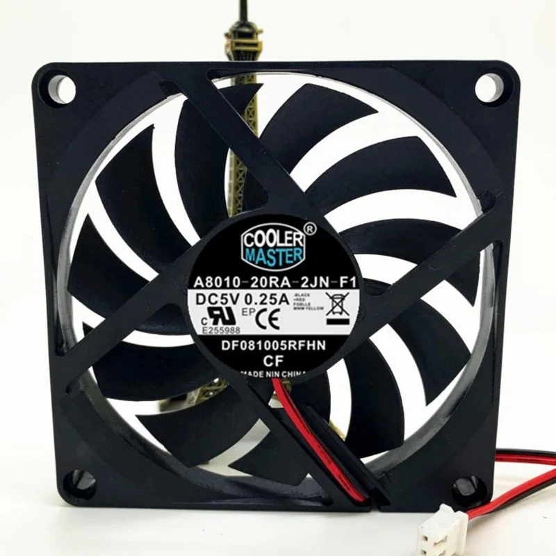 M  New Cooler Master A8010-20RA-2JN-F1 DC5V 0.25A 2-Wire Cooling Fan#QW