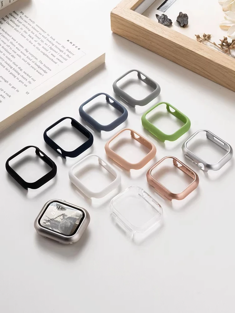Cover For Apple Watch Case 46mm 42mm 41mm 45mm 44mm 40mm Accessories PC screen Protector bumper iWatch Series 11 10 9 7 8 6 se