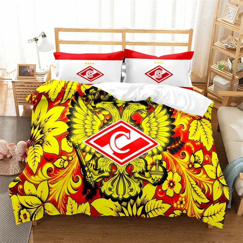 Moscow Cska Lokomotiv Spartak Krasnodar Soccer Club Bedding Set King Queen Double Full Twin Single Size Girl Bed Linen Set