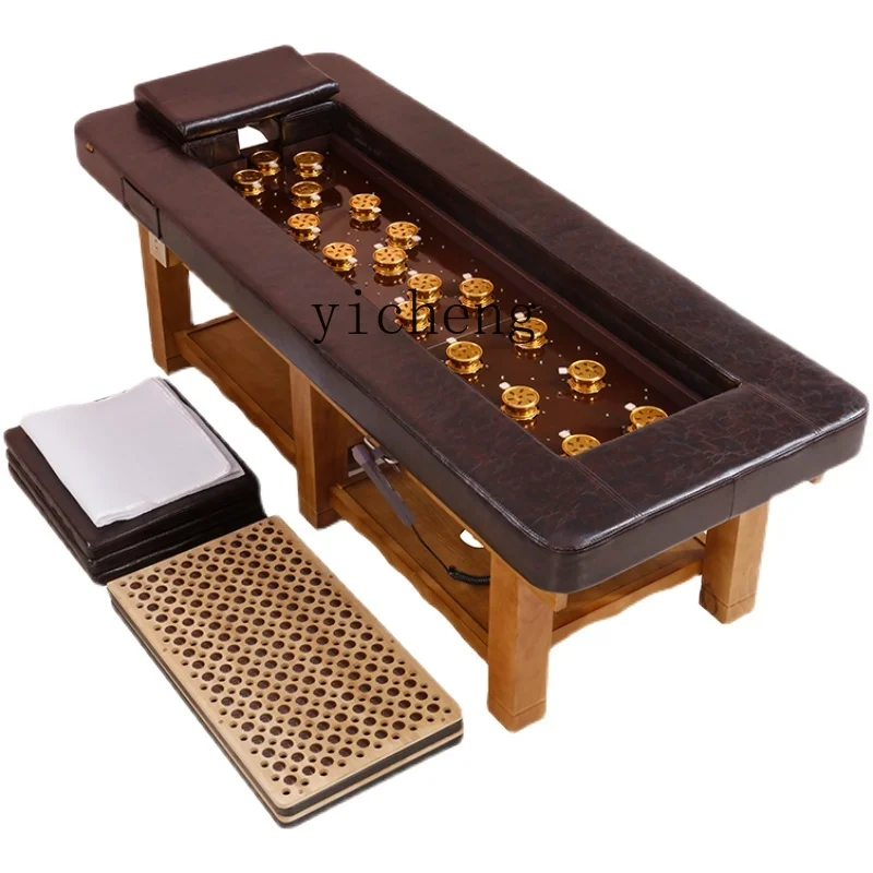 

HSN moxibustion bed beauty salon solid wood physiotherapy bed fumigation bed whole body moxibustion