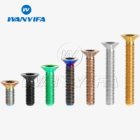 Wanyifa Titanium Ti Bolt M5M6x10 15 20 25 30 35 40 45 50 55 60mm Torx Flat Countersunk Head Screw for Bicycle Motorcycle Car