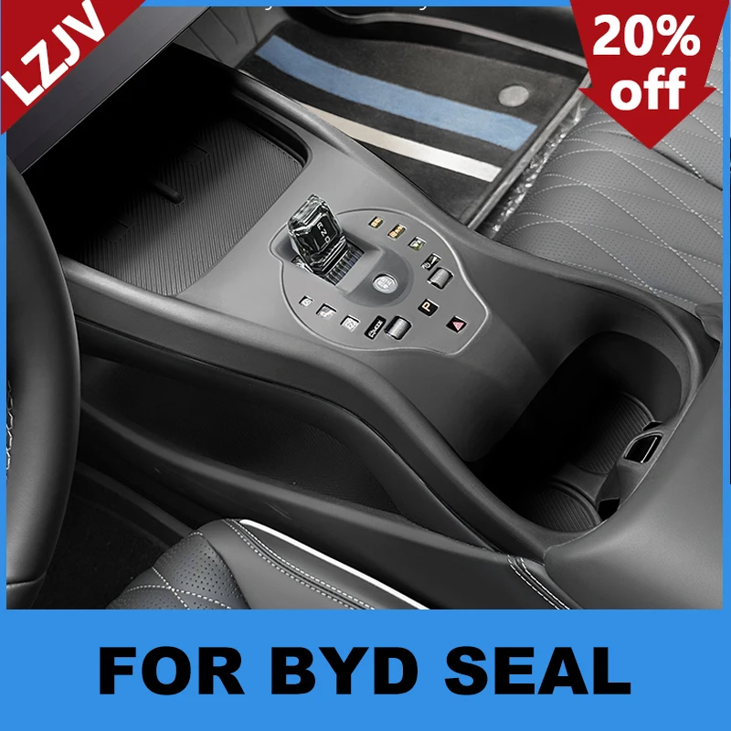 LZJV For BYD Seal Ev 2022 2023 2024 Car Wireless charging Mat Water Cup Slot All-inclusive Silicone  Protective Pad Left-Hand Dr