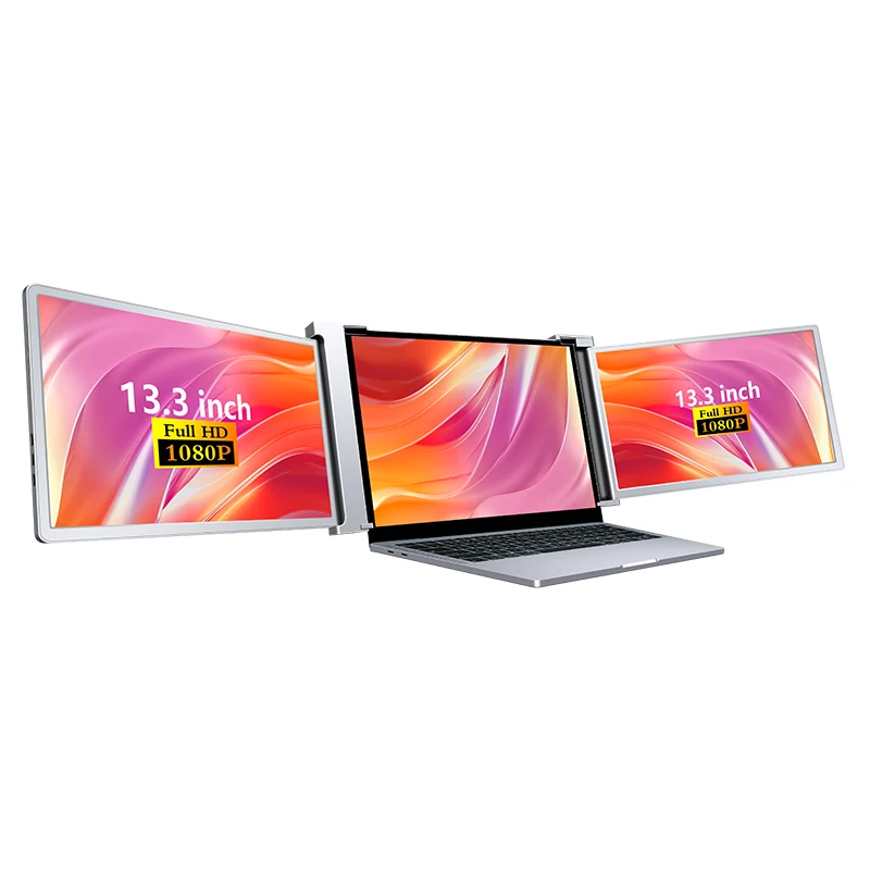 

CE Rohs FCC Портативный двойной монитор Дополнительный экран для ноутбука 13,3-дюймовый складной стек FHD 1080P