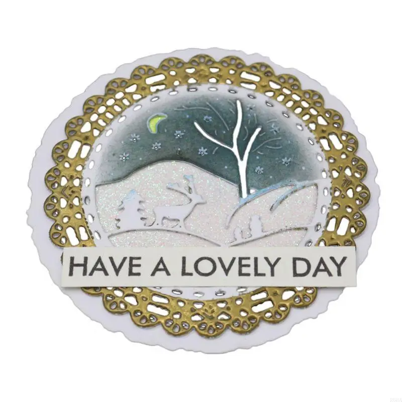 R66A Circle Frame Metal Cutting Dies stencil DIY การทำอัลบั้มอัลบั้ม