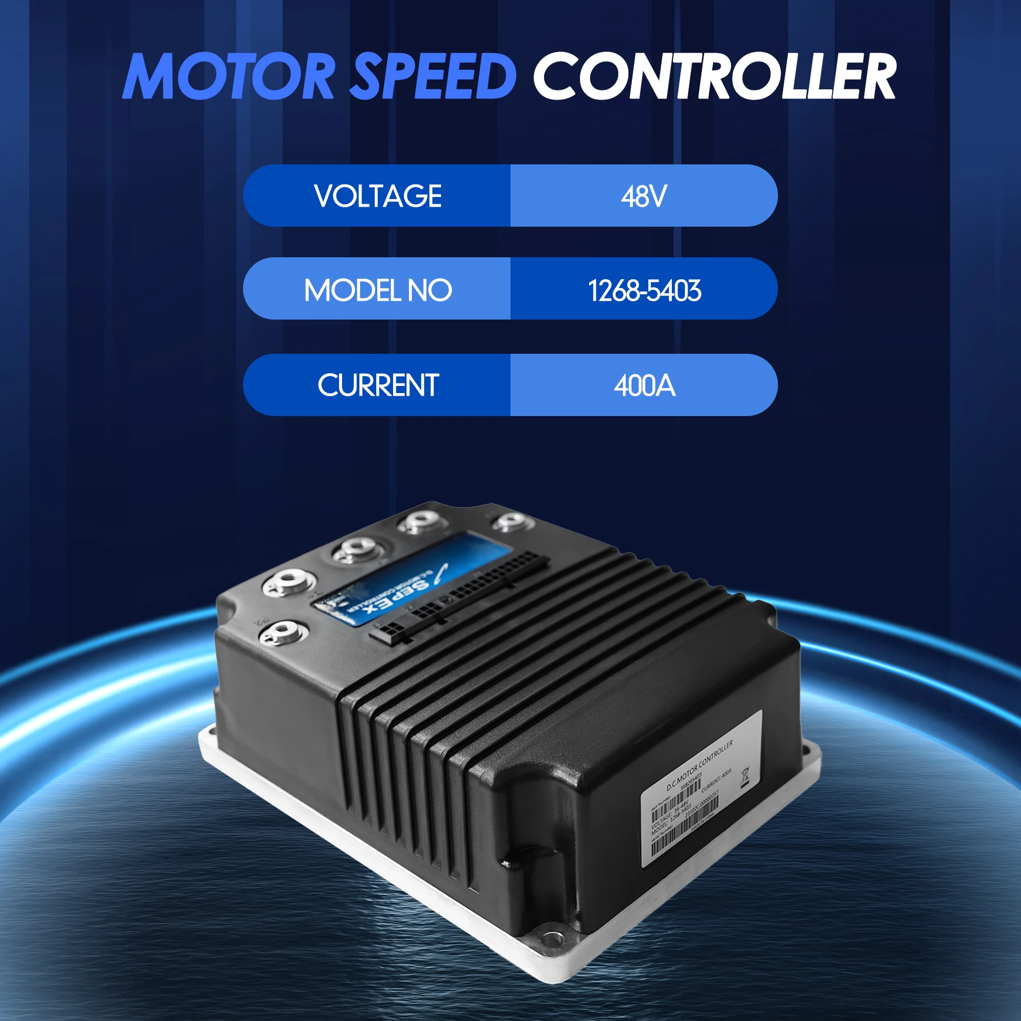 1268-5403 Golf Cart Speed Controller, 48V 400A 0-5K Motor Controller for Curtis EZGO Club Car Yamaha 1999-UP Golf Carts