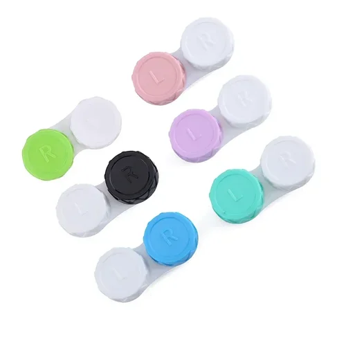 Imagen 2 del producto Caja para lentillas cosméticas, estuche para gafas de contacto para ojos, Kit de viaje, contenedor, accesorios de viaje, 1 Uds.