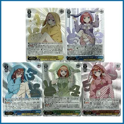 5PC/Set Anime Goddess Story DIY ACG Nakano Ichika Nino Miku Yotsuba Boys Play Toys Collectible Cards Christmas Birthday Gifts