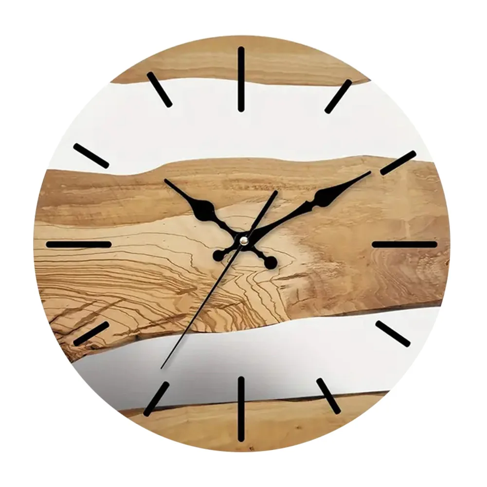 Non-Ticking Wall Clock Tempered Glass Clock Bedroom Kitchen Durability Easy Installation Noise-Free Environment