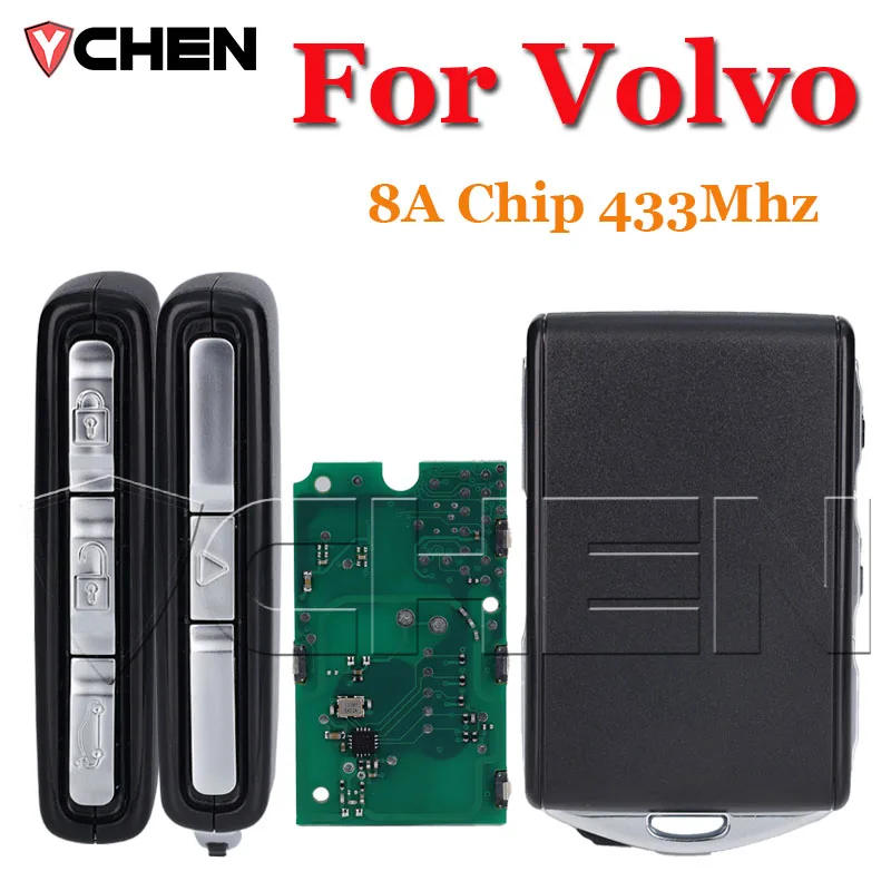 

For Keyless Go Smart Remote Car Key 8A Chip 433Mhz For Volvo S90 S60 S40 XC60 XC90 2016-2020 YGOHUF8423 Full Remote smart Key